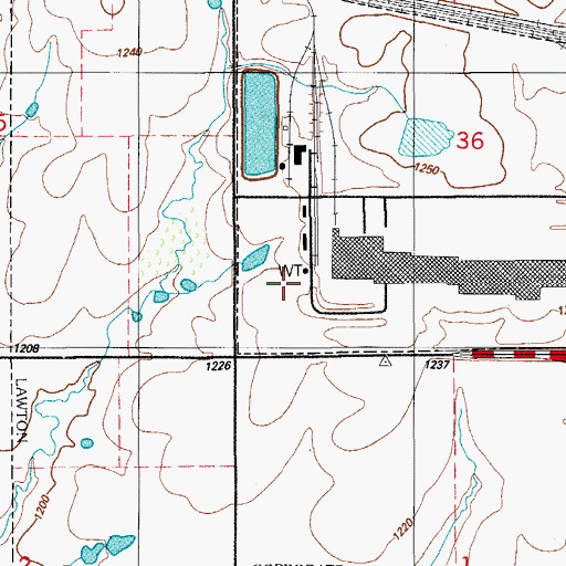 Topographic Map of Oknoname 031039 Reservoir, OK