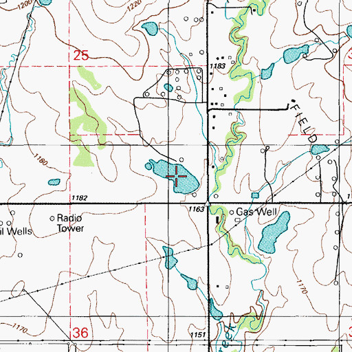 Topographic Map of Oknoname 031055 Reservoir, OK