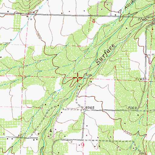 Topographic Map of Milk Creek, CO