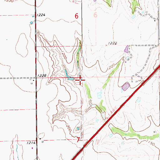 Topographic Map of Oknoname 051003 Reservoir, OK