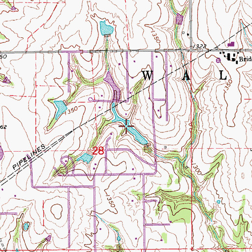 Topographic Map of Oknoname 051041 Reservoir, OK