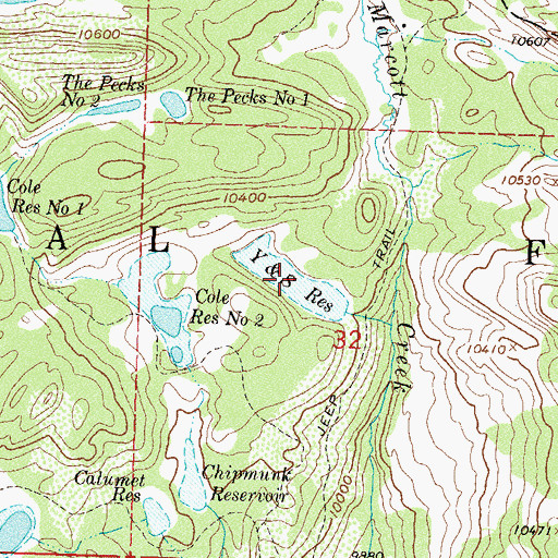 Topographic Map of Y and S Reservoir, CO