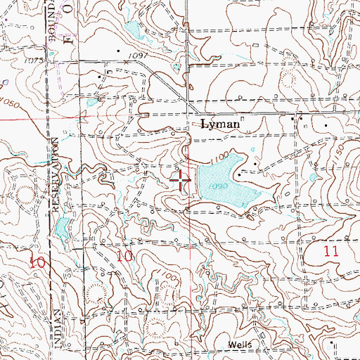 Topographic Map of Oknoname 113149 Dam, OK