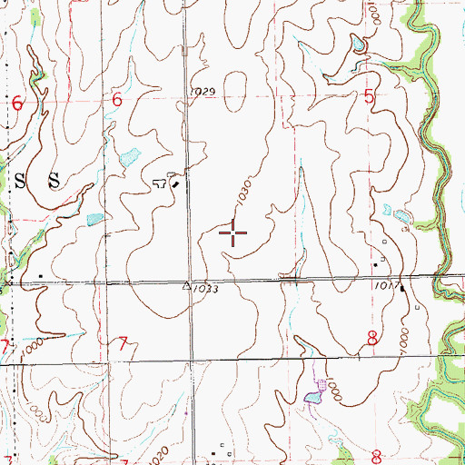 Topographic Map of Oknoname 071024 Reservoir, OK