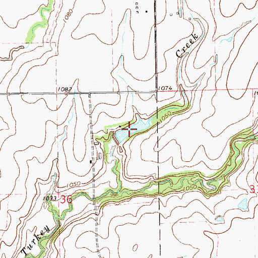 Topographic Map of Oknoname 071027 Reservoir, OK