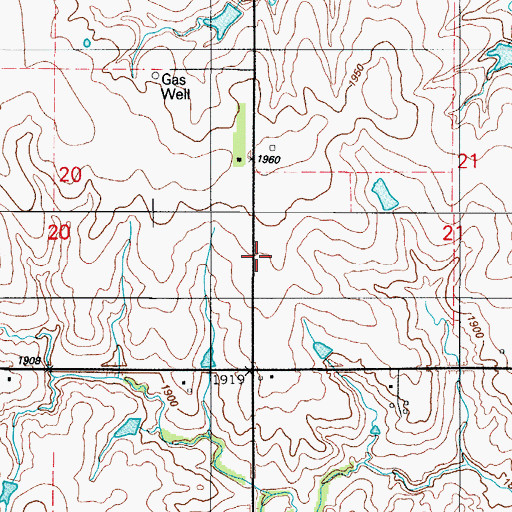 Topographic Map of Oknoname 015004 Dam, OK