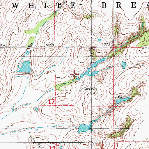 Topographic Map of Oknoname 015016 Reservoir, OK