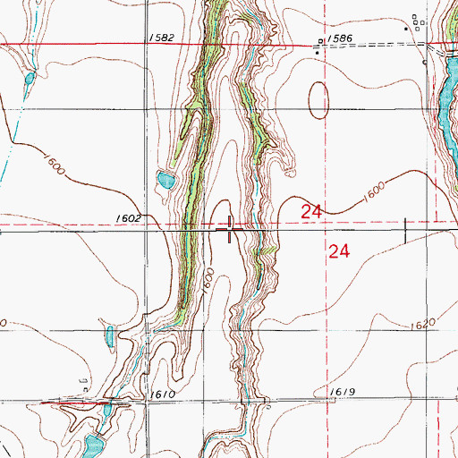 Topographic Map of Oknoname 015023 Reservoir, OK