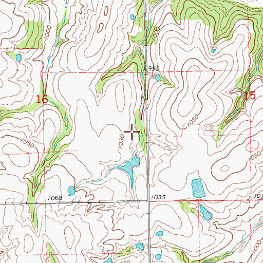 Topographic Map of Gallup Ranch Dam, OK
