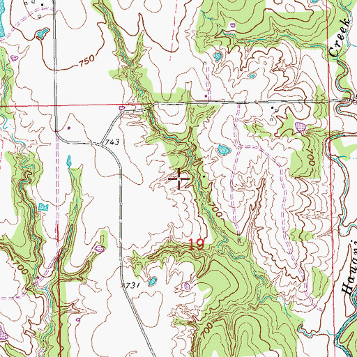 Topographic Map of Jack McDearman Reservoir, OK