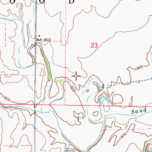 Topographic Map of Owens 2 Reservoir, OK