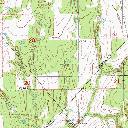 Topographic Map of Upper Clear Boggy Number 27 Reservoir, OK
