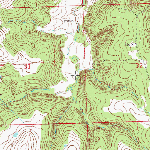 Topographic Map of Cotton-Coon-Mission Creek Site 1 Dam, OK