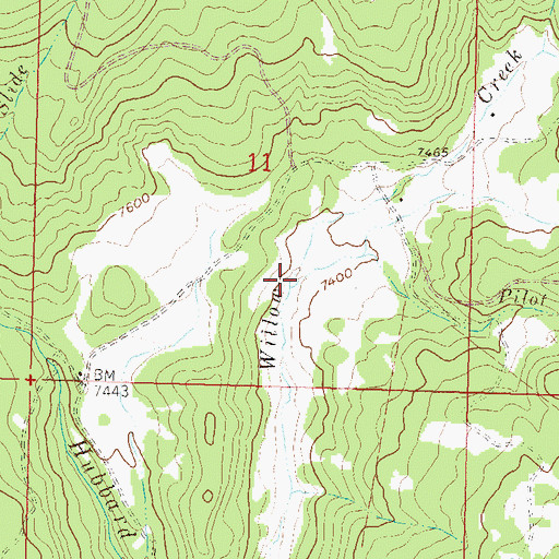 Topographic Map of Pilot Creek, CO