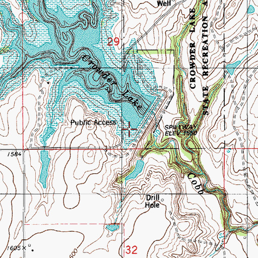 Topographic Map of Cobb Creek Site 1 Dam, OK
