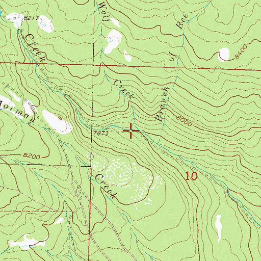 Topographic Map of Wolf Creek, CO