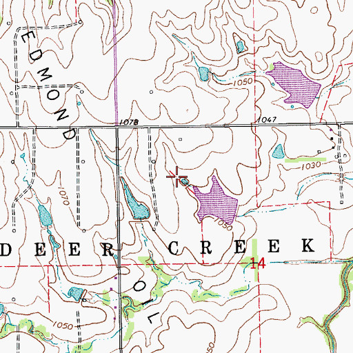 Topographic Map of Oknoname 109019 Reservoir, OK