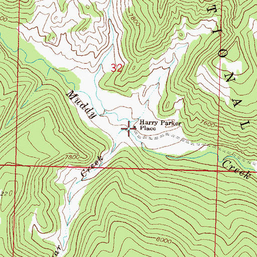Topographic Map of Harry Parker Place, CO