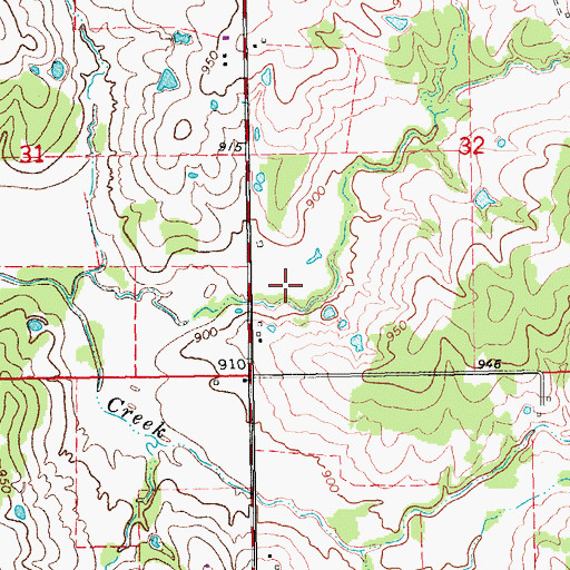 Topographic Map of Kickapoo Sandy Creek Site N2 Reservoir, OK