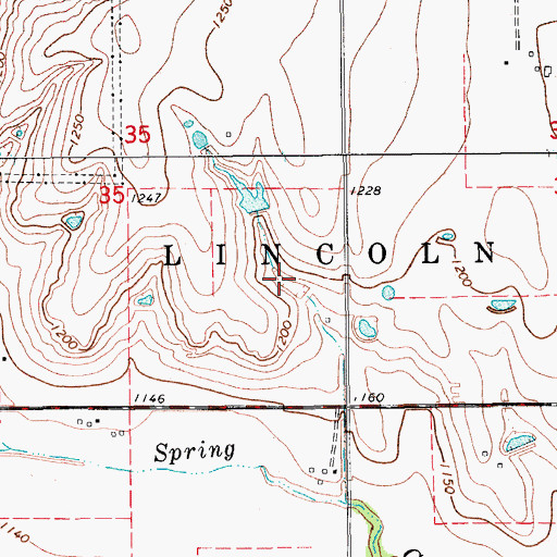 Topographic Map of Spring Creek Site 103 Reservoir, OK