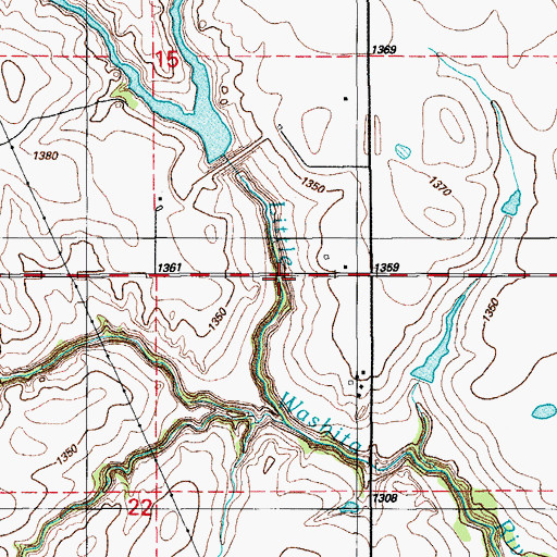 Topographic Map of Little Washita Creek Site 26 Reservoir, OK