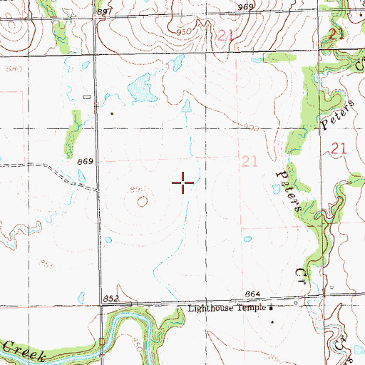 Topographic Map of Lower Black Bear Creek Site 6 Reservoir, OK