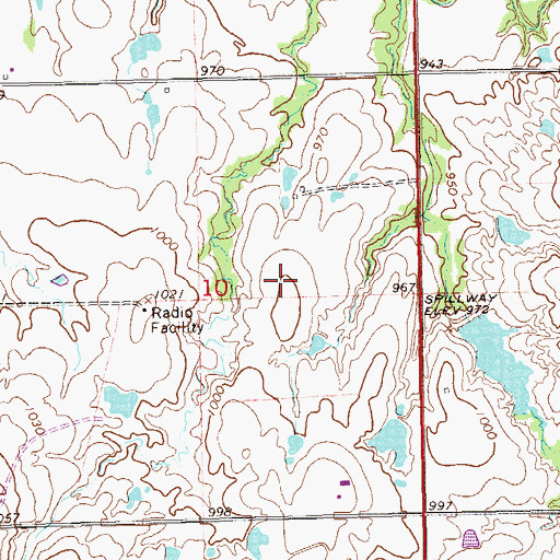Topographic Map of Longbranch Site 6 Reservoir, OK