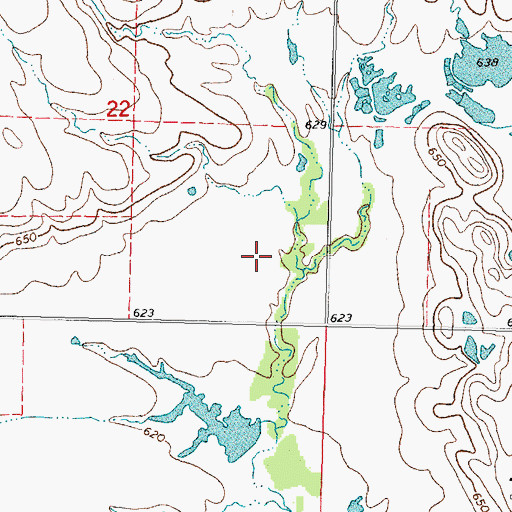 Topographic Map of Oknoname 101002 Dam, OK