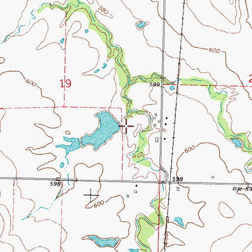 Topographic Map of Oknoname 101003 Dam, OK