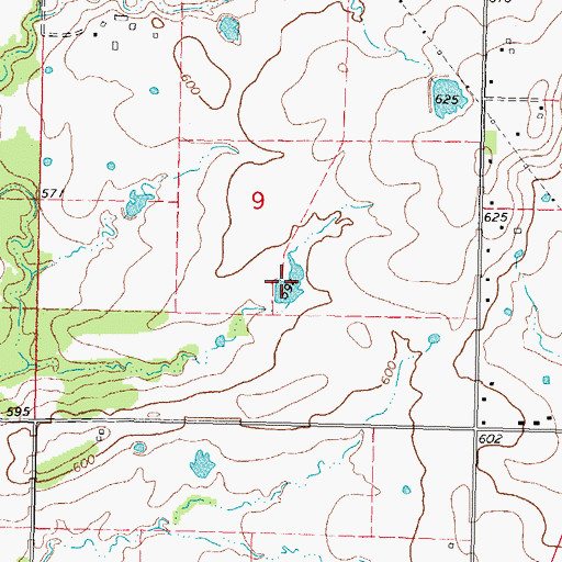 Topographic Map of Oknoname 101006 Reservoir, OK