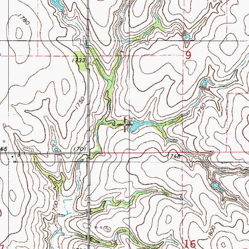 Topographic Map of Hayes Dam, OK