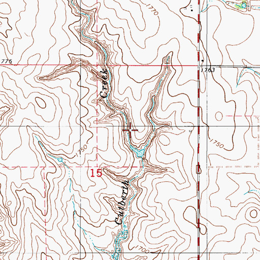 Topographic Map of Miller Reservoir, OK