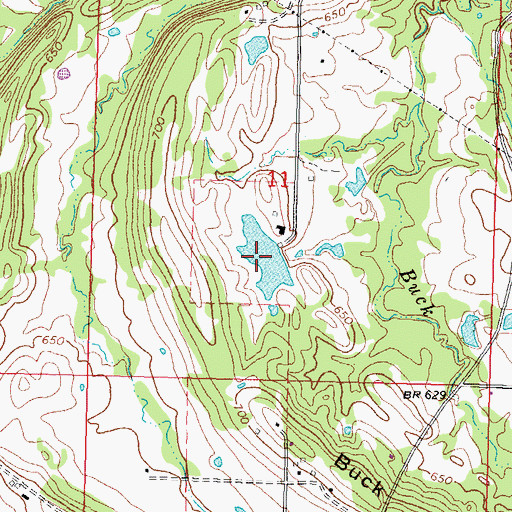 Topographic Map of Oknoname 121013 Reservoir, OK