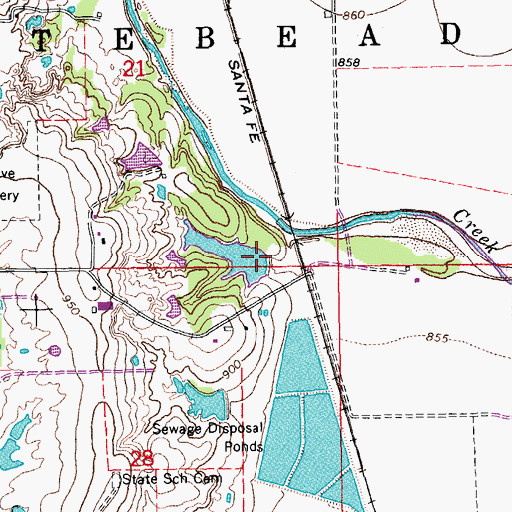 Topographic Map of Oknoname 04913 Reservoir, OK