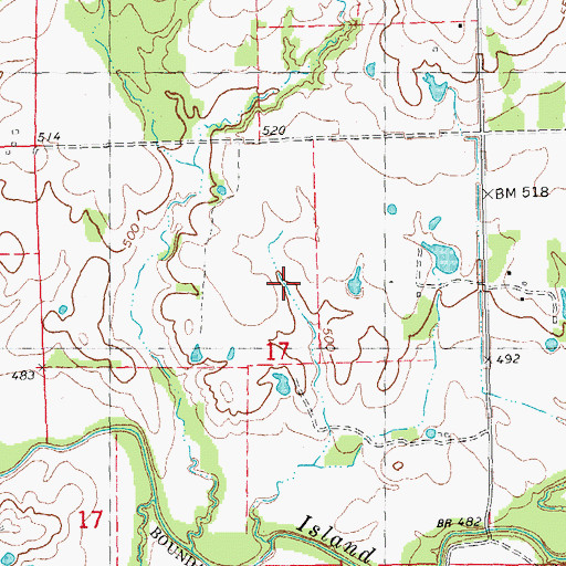 Topographic Map of Musgrove Lake Number 1, OK