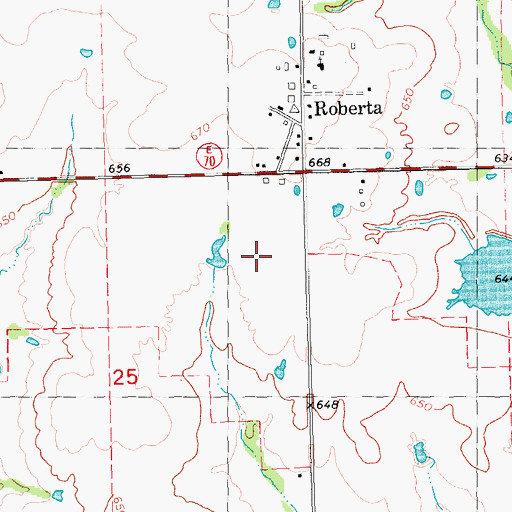 Topographic Map of Mattingly Lake Number 2, OK