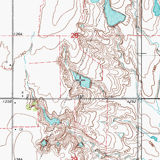 Topographic Map of Oknoname 141002 Reservoir, OK