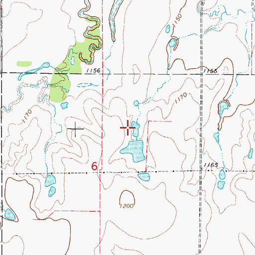 Topographic Map of Oknoname 141009 Dam, OK