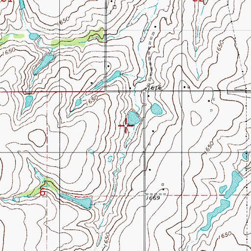 Topographic Map of Oknoname 149029 Reservoir, OK