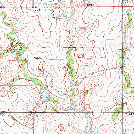 Topographic Map of Oknoname 149031 Reservoir, OK