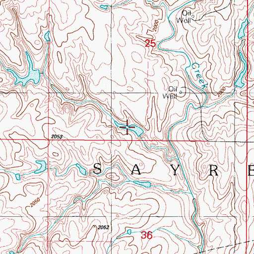 Topographic Map of Shotwell Number 1 Reservoir, OK