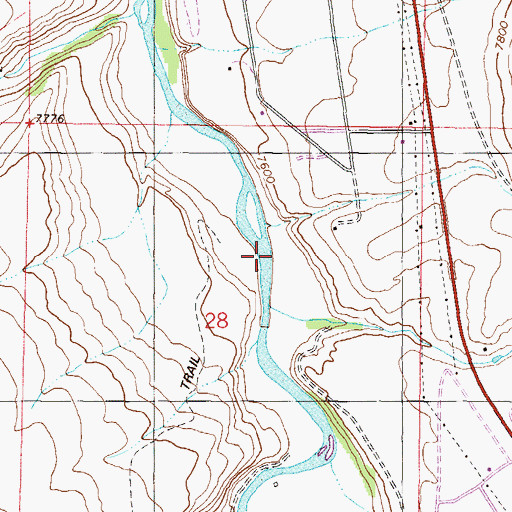 Topographic Map of King Creek, CO