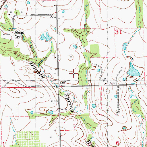 Topographic Map of Oknoname 013012 Reservoir, OK