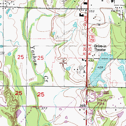 Topographic Map of Oknoname 089006 Dam, OK