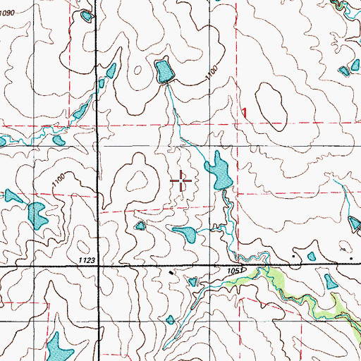 Topographic Map of Oknoname 137014 Reservoir, OK