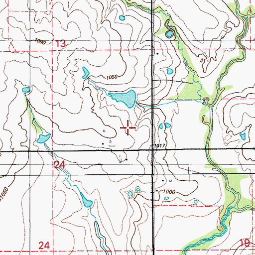 Topographic Map of Oknoname 137015 Reservoir, OK