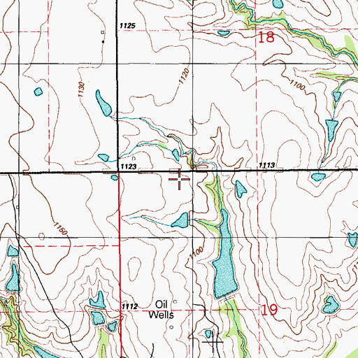 Topographic Map of Oknoname 137069 Dam, OK