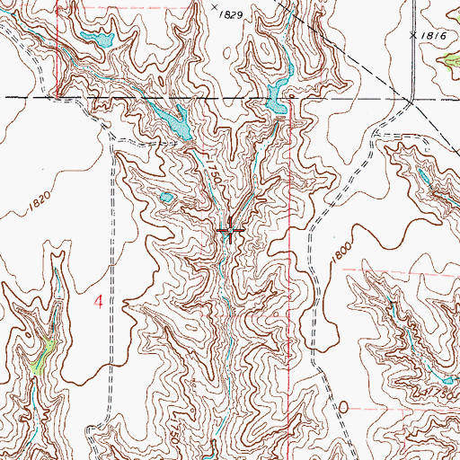 Topographic Map of Kent Pence Reservoir, OK