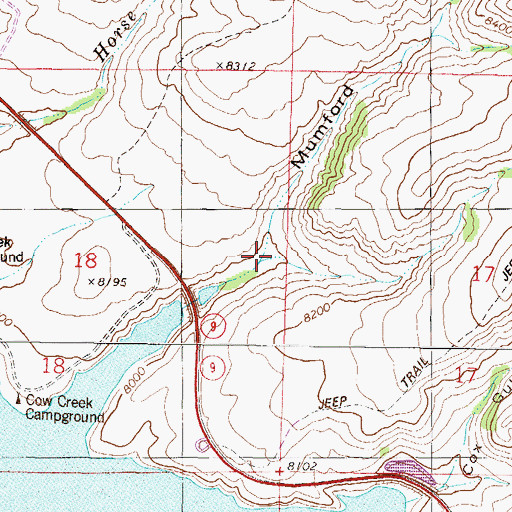 Topographic Map of Mumford Gulch, CO