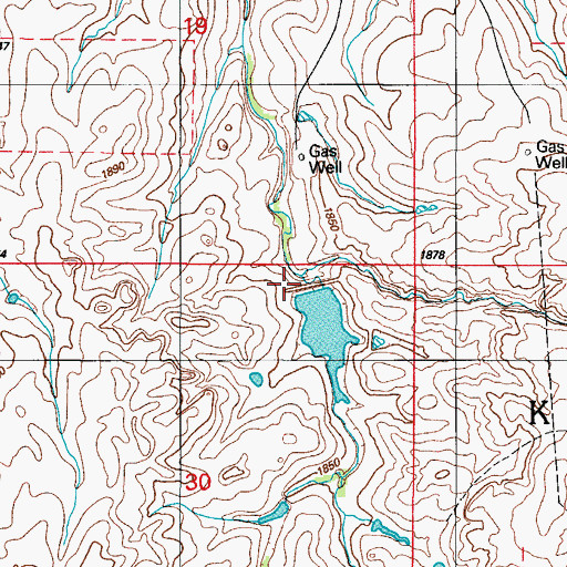 Topographic Map of Big Kiowa Creek Site 6 Reservoir, OK